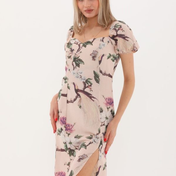 Güpür Dantel Detaylı Elbise