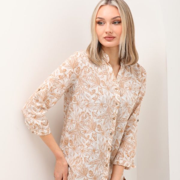 Çizgi Varak Desenli Gömlek