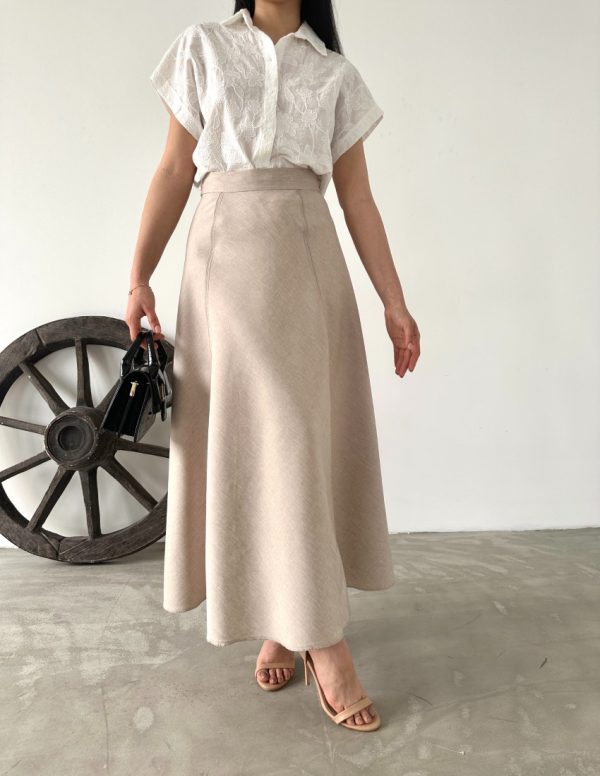 Düşük Kollu Vual Güpür Bluz