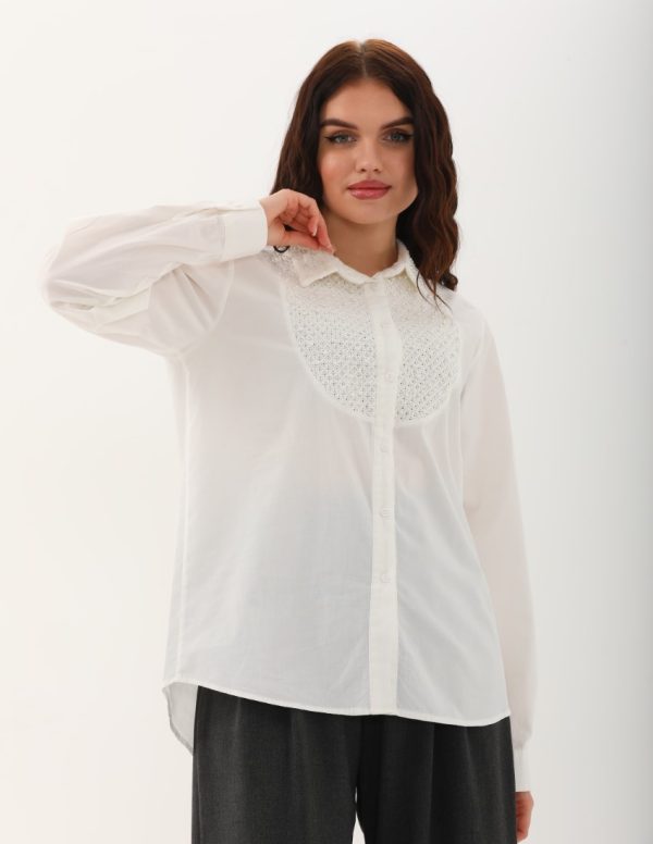 İnci Detaylı Gömlek